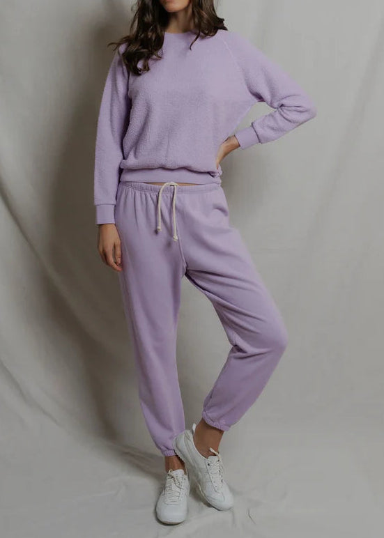 Perfect White Tee Ziggy Reverse Fleece Crew Neck Sweatshirt | Ultraviolet