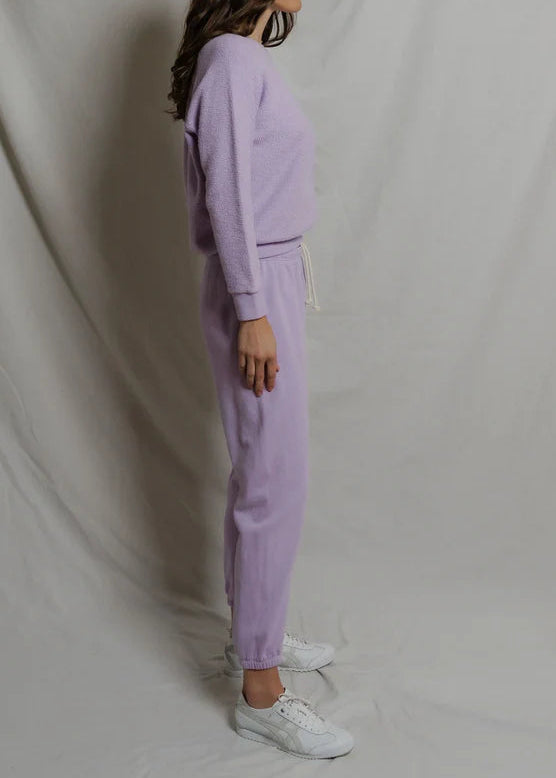 Perfect White Tee Ziggy Reverse Fleece Crew Neck Sweatshirt | Ultraviolet